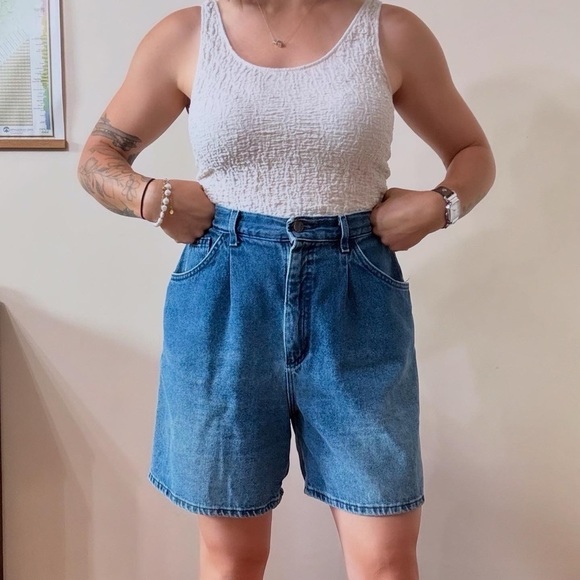 RIDERS Pants - vintage RIDERS ombré denim shorts
